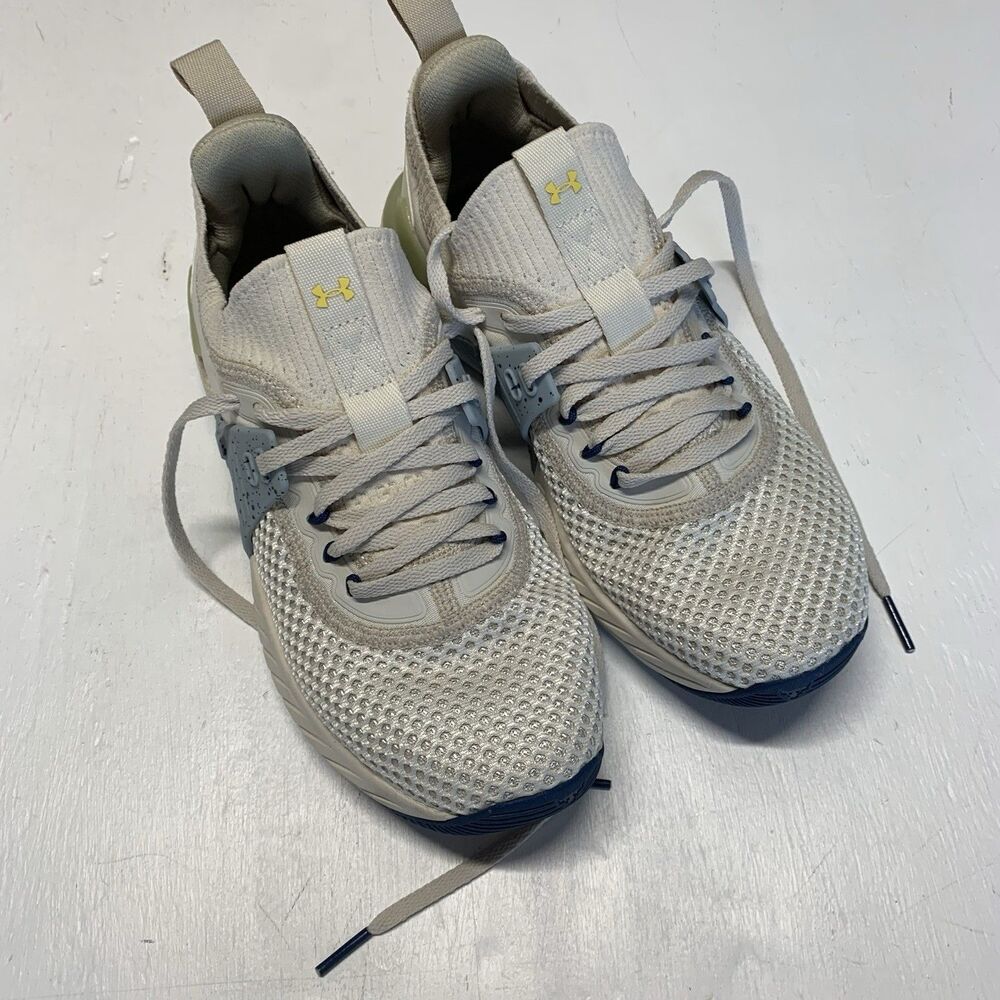 Under Armour Project Rock 4 TM Rock White/Blue 3026445-100 Women's Size 7,5